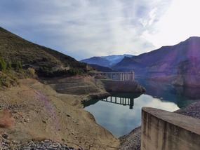 Storage reservoir just below campsite-very low