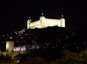 Toledo-floodlit Alcazar from the MH