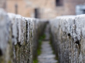 Looking along water channel