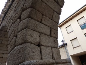 Mason's marks on the Aquaduct-Segovia