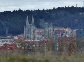 Burgos Cathedral from motorway