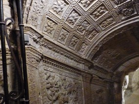 Tunnel down to crypt