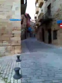 Pilgrim disappearing around corner!