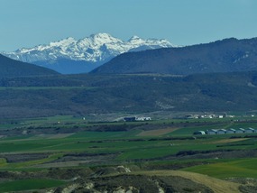 Long view of high mountains
