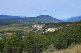 Columbia River and valley near Radium Hot Springs