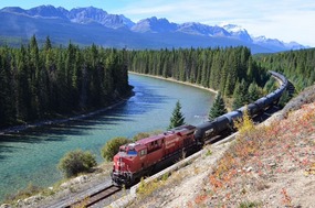 CPR train near Castle Mountain