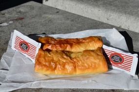 Sausage rolls at Lake Louise Village
