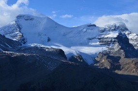 View of Columbia Icefields from trail
