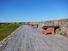 Cannons lining walls of Dauphin Demi-Bastion