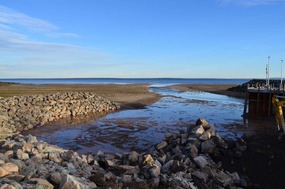 View from our hotel room at low tide