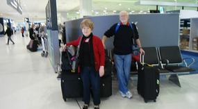 Sue & Trev at Sydney Airport