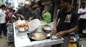 Street food - fried shrimp