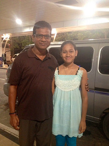 Our driver Mr Shyma and his lovely daughter