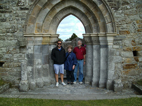 Aaron Sue and Trev at Clonmacnoise