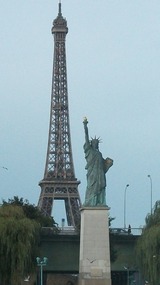 Mooring on the Seine near the Statue of Liberty