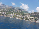 Amalfi coast from the ferry to Positano