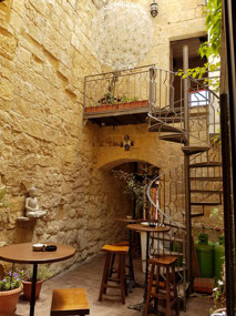 Courtyard dining at Maldonardo Bistro
