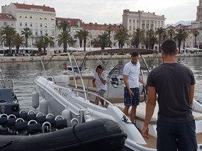 Lucky we booked a speedboat, not a zodiac