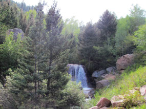 Next to train on ride up to Pikes Peak