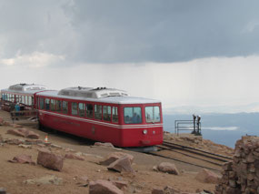 The COG train at Pikes Peak