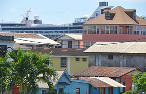 Cruise Ship In Background