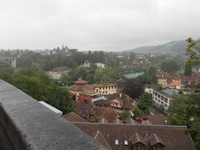 Looking toward the river