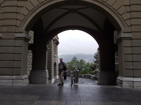 Walking through the parliament building