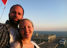 On the promenade.