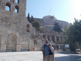 In front of the Amphitheater  