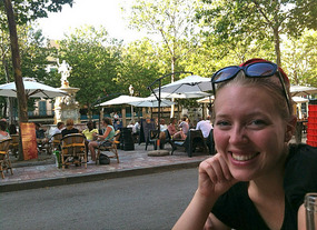At dinner 