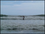 Aaron riding a wave in