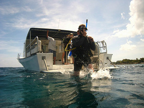 Me entering the water
