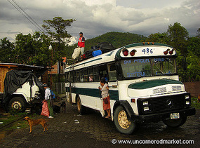 Typical chicken bus loading up