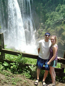 Lyndi and I in front of the falls