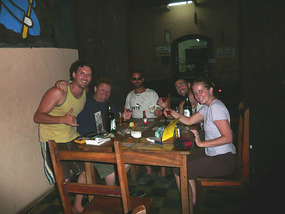 Playing cards with our new friend, Flor de Caña.