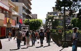 The pedestrian area of downtown