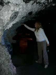 Lyndi trying to drink the water. It was horrible.