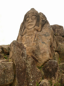 An altar kept well intact overlooking the valley