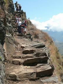 A short-lived downhill on an Inca Trail