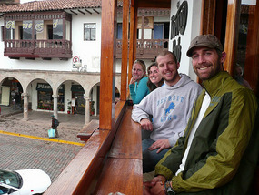 The 4 of us at Norton's Rat overlooking the Plaza