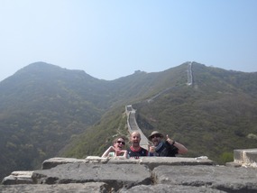 Me, Cal and Aaron popping over a watch tower