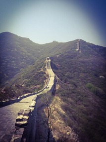 The Great Wall stretching through Badaling section