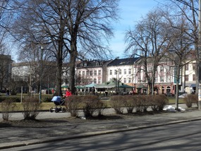 A city square in Oslo - with babies (surprise!)