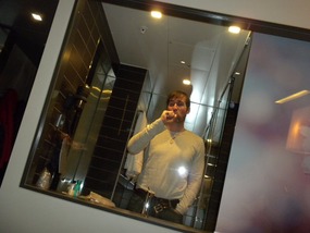 We loved the bathroom peek-a-boo at our hotel