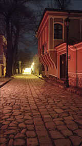 Cobblestone streets of Old Town Plovdiv