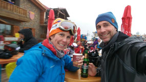 Happy hour at one of the many bars on the slopes