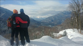 Overlooking the vista enroute to the hut