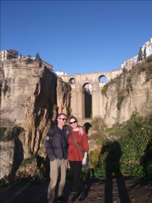 One of 20 shots of us in front of the bridge
