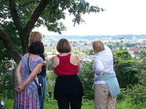 Looking out over the river