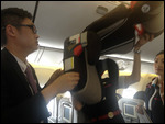 Entire Japan Airlines Crew Inspecting Car Seat